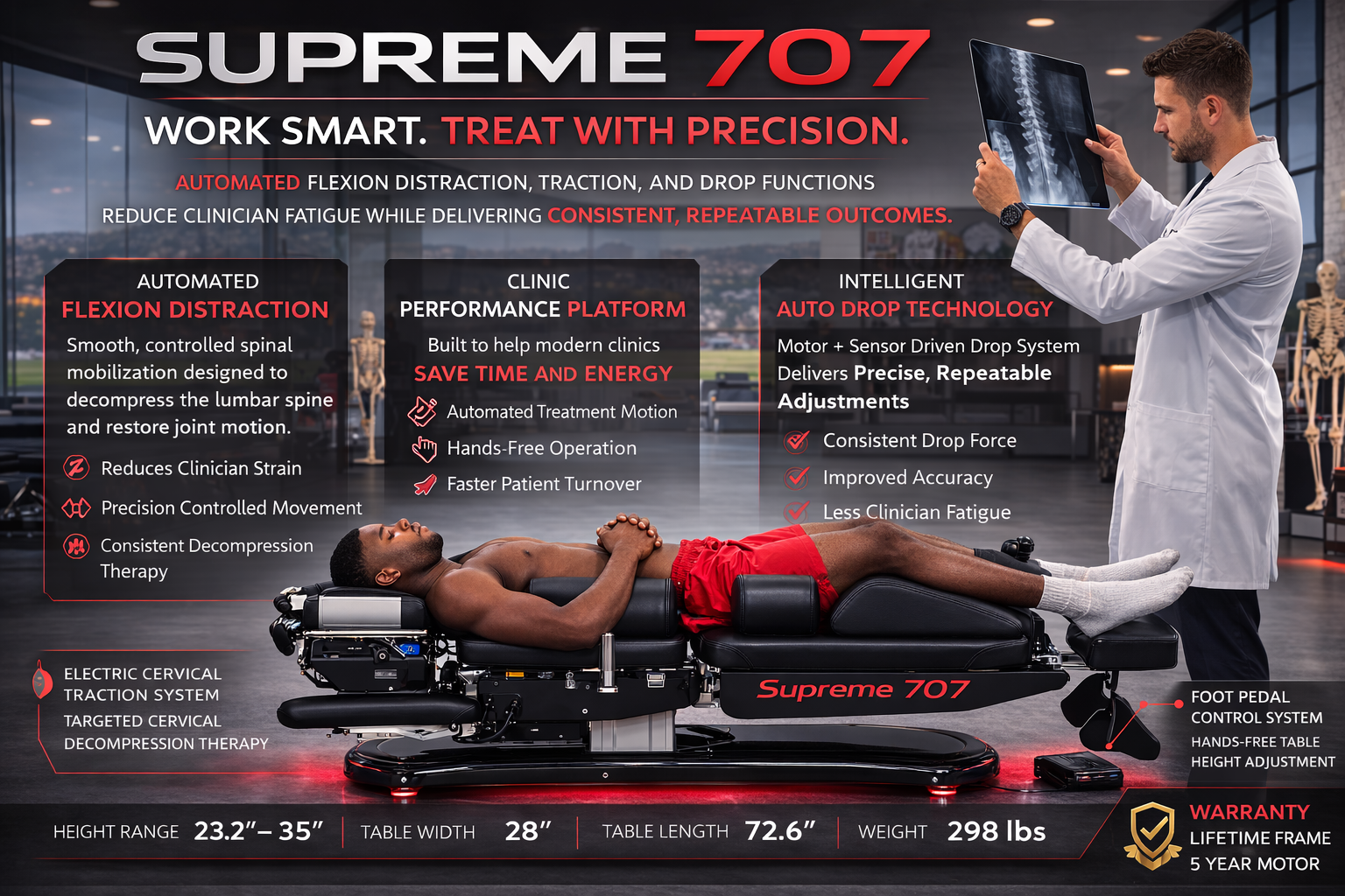 Auto Supreme 707 Flexion Distraction & Motor Sensor Drops