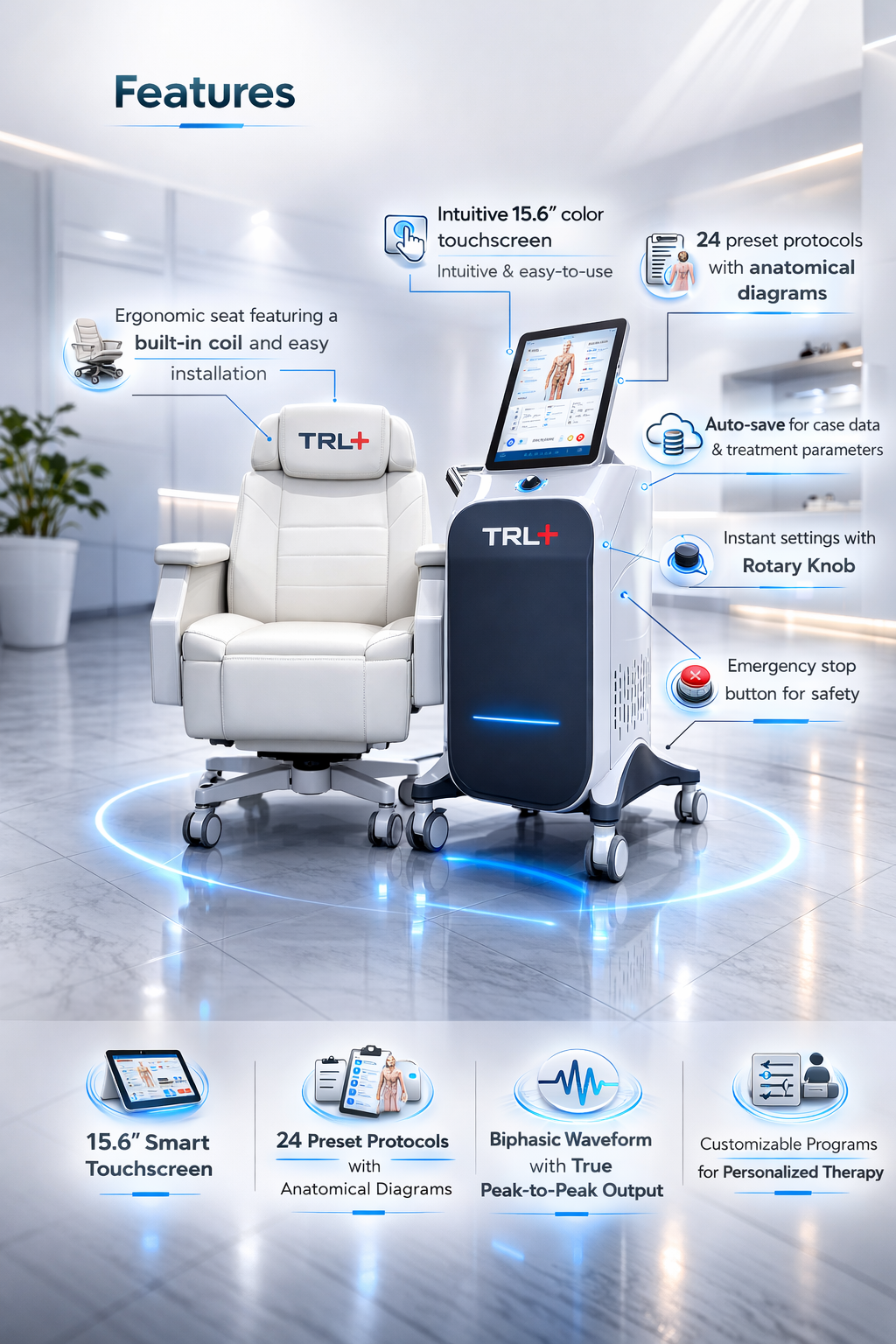 Electromagnetic Field (PEMF) Stimulator For Pelvic Floor Rehabilitation TRL-2640AP