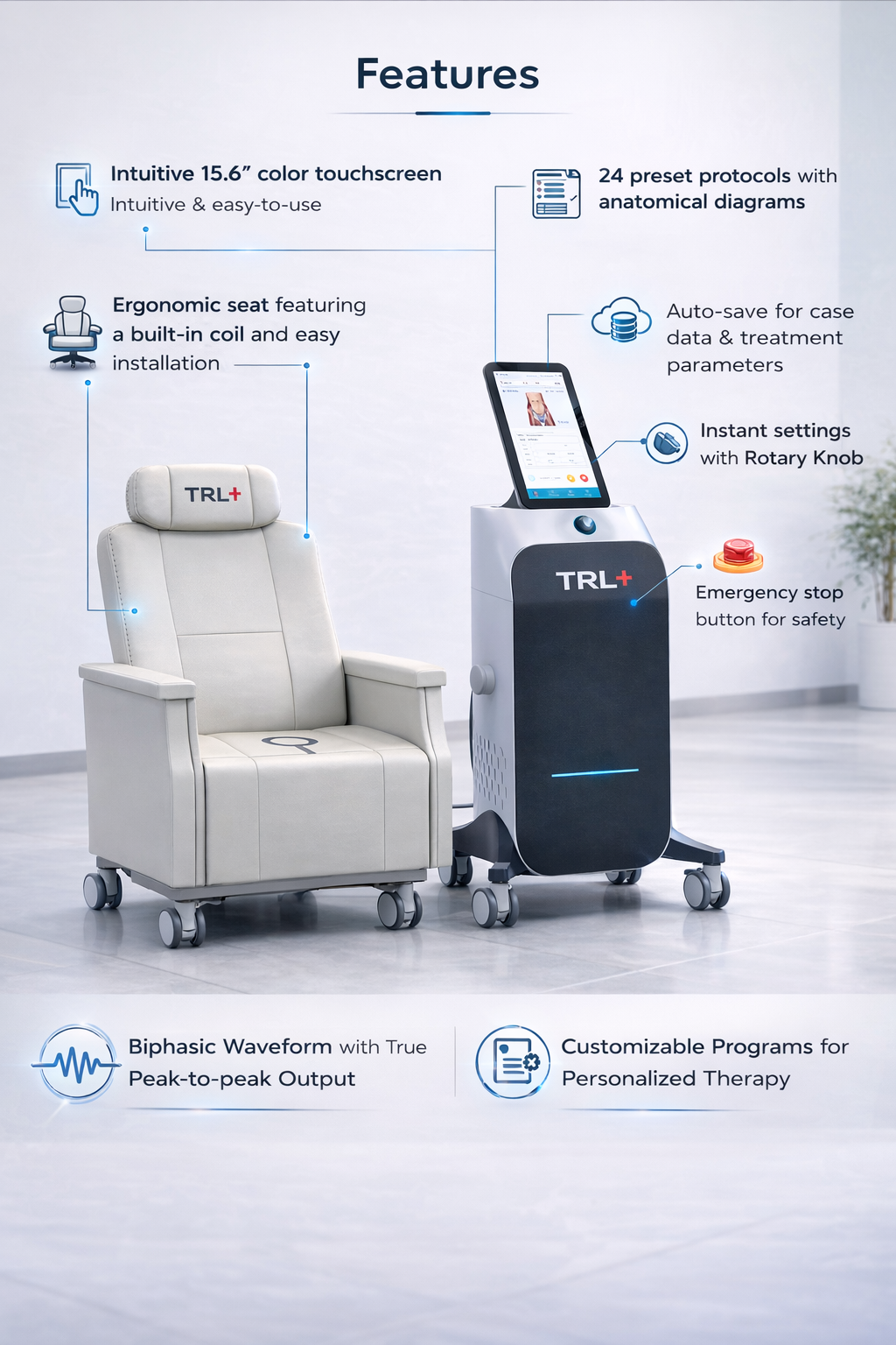 Electromagnetic Field (PEMF) Stimulator For Pelvic Floor Rehabilitation TRL-2640AP