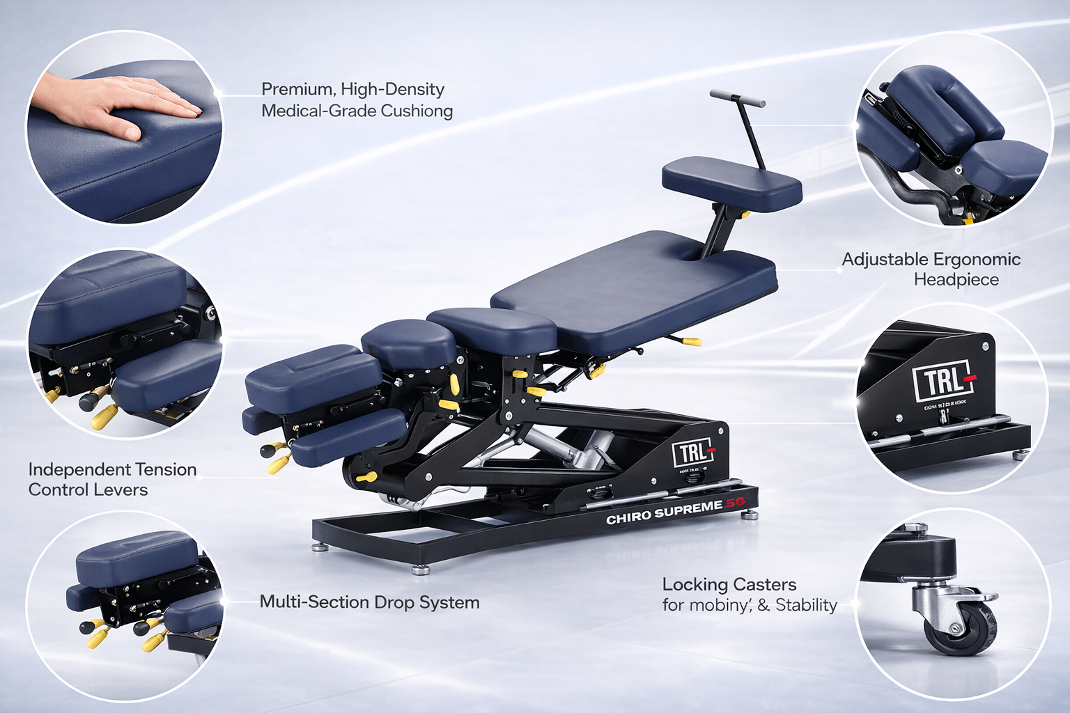 Premium chiropractic flexion distraction table by TRL Tables