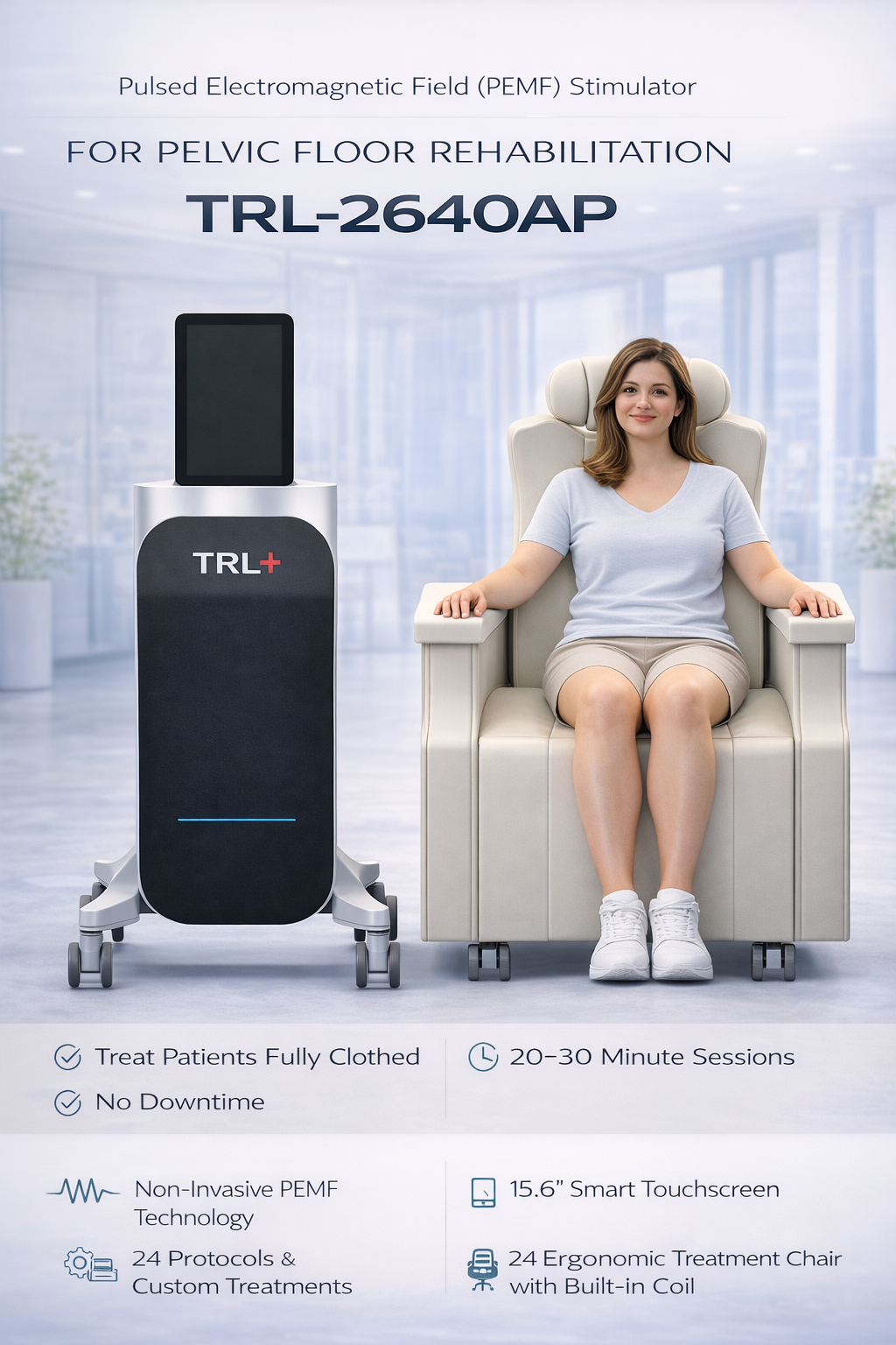 Electromagnetic Field (PEMF) Stimulator For Pelvic Floor Rehabilitation TRL-2640AP