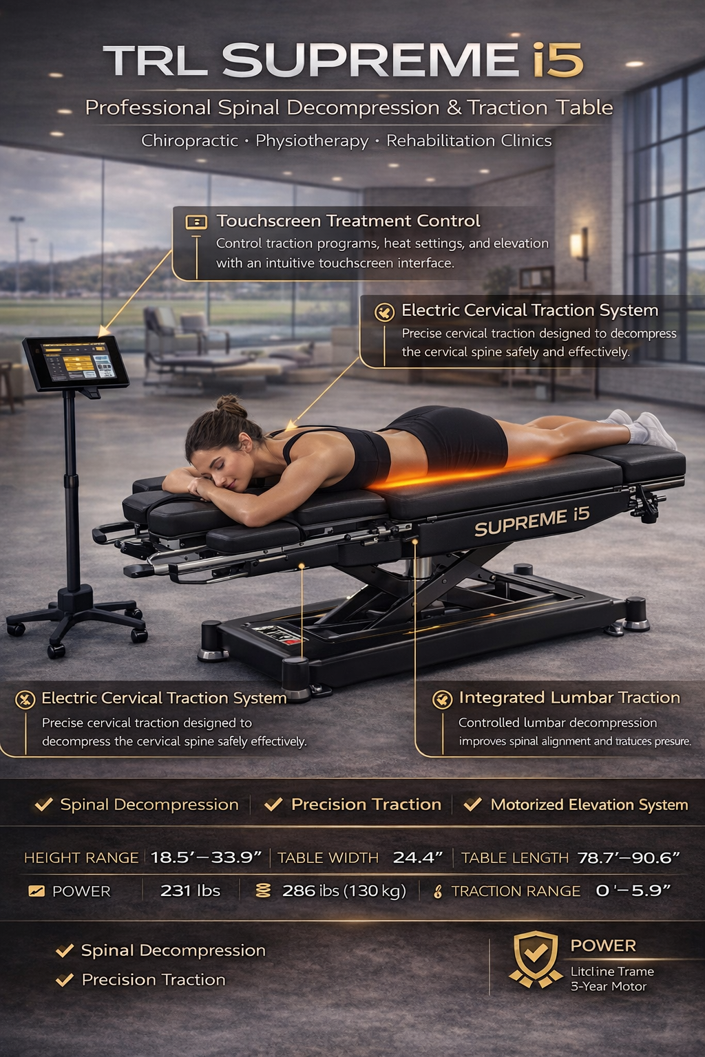 Auto Supreme i5 Heated Traction Table