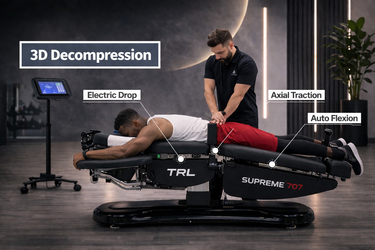 Supreme 707 auto chiropractic adjusting table for spinal decompression clinics