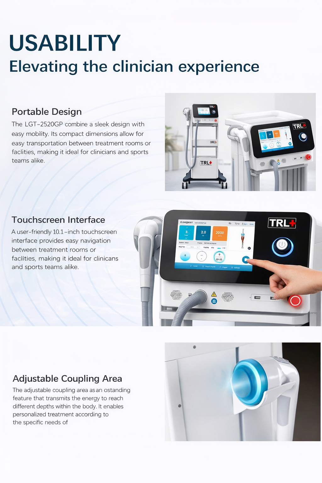 Electromagnetic Focused Shockwave TRL-2520GP