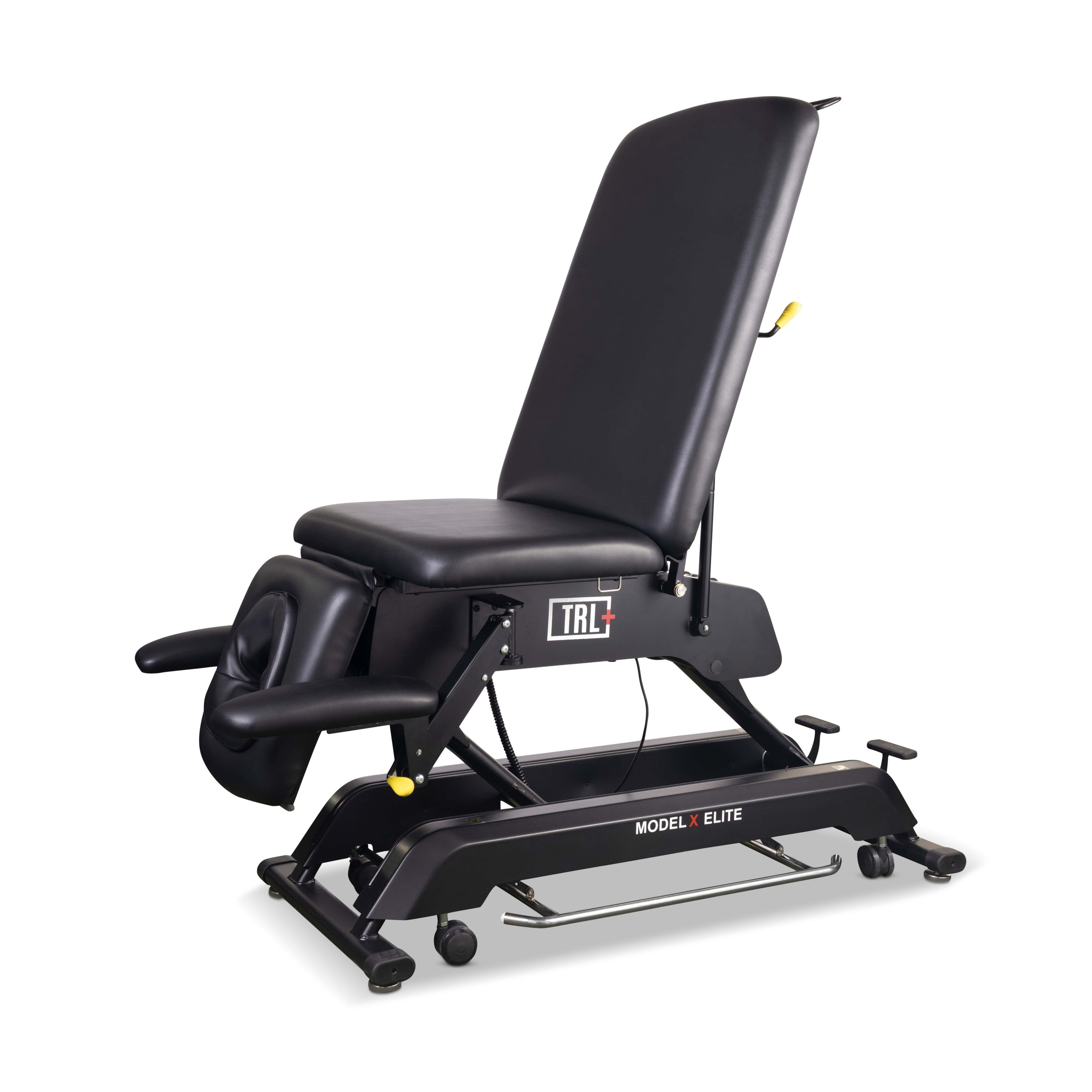  Seater position of Model X Elite treatment table for massage therapy, acupuncture, and chiropractic care