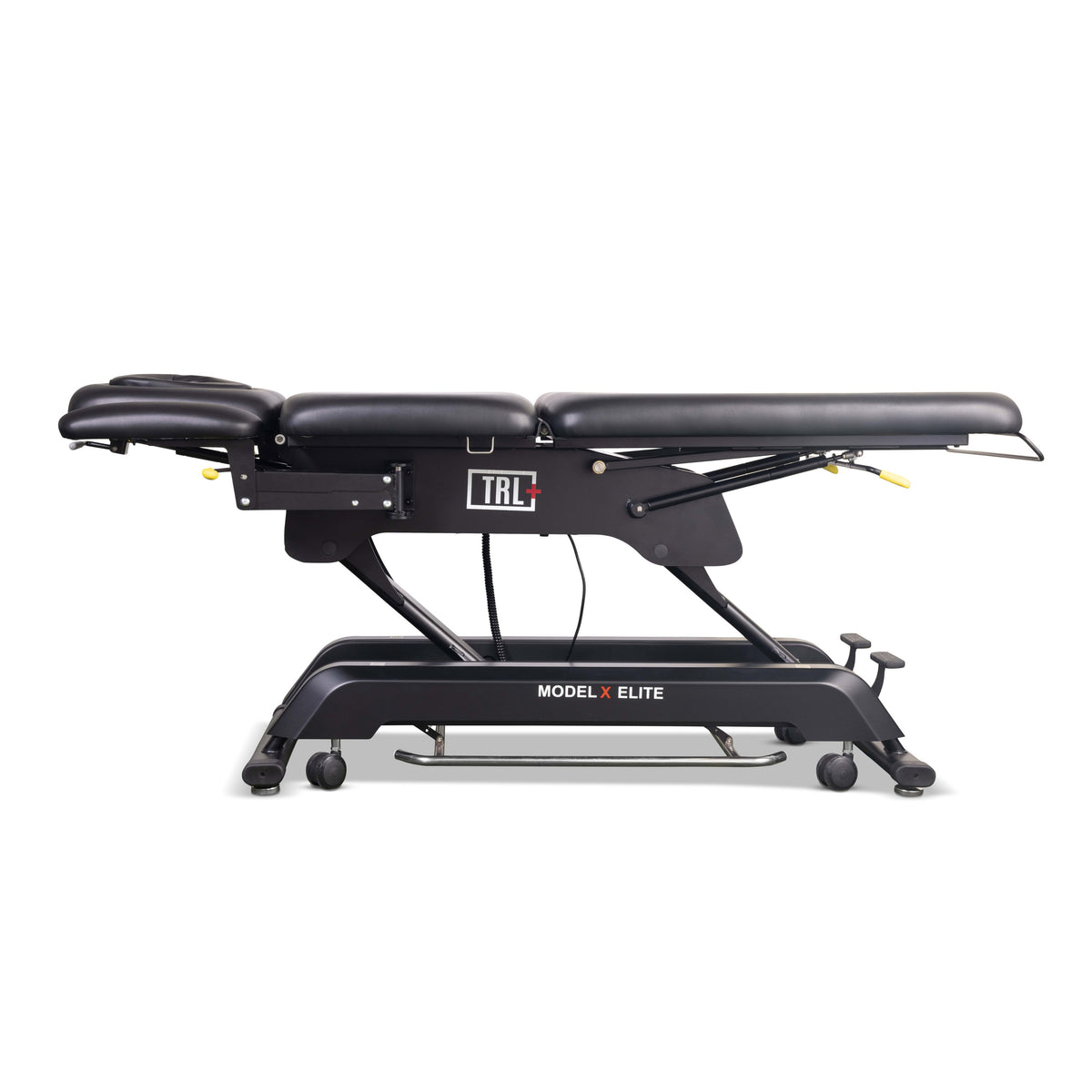     Model X Elite clinic treatment table with adjustable height and premium upholstery