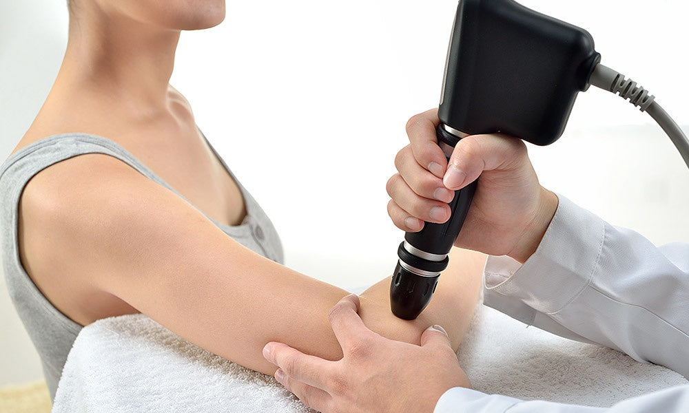 LGT-2500S shockwave therapy controls and treatment accessories